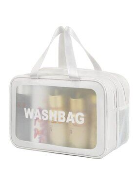 Large Clear Toiletry Bag Waterproof Travel Cosmetic Makeup Organizer Case
